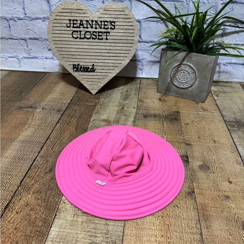 Rufflebutts Pink Swim Hat 12m-2t.
